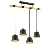 Trio, Suspension, Harris 4xE27, max.40,0 W Métal, noir mat, Corps: Métal, noir mat L:87,0cm, H:150,0cm, Ø:18,0cm IP20,Sans illuminant,Réglable en hauteur
