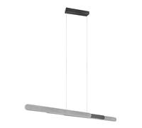Trio Suspension LED Helios 343310305, aluminium brossé, LED 48 Watt incluse, variateur tactile, couleur de lumière réglable, Chrome Noir