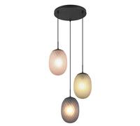 TRIO Suspension Lighting Facette 3xE27 max 25W noir - 364230317