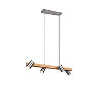 TRIO, Suspension, Marley 4xGU10, max.35,0 W Corps: Métal, Nickel mat L:80,0cm, L:20,0cm, H:150,0cm IP20,Sans illuminant,Réglable en hauteur