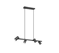 Trio-Leuchten Suspension Marley 4xGU10 max.35W métal noir mat L80x18 cm réglable sans illuminant