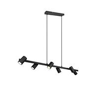 TRIO, Suspension, Marley 6xGU10, max.35,0 W Corps: Métal, noir mat L:115,0cm, L:18,0cm, H:150,0cm IP20,Sans illuminant,Réglable en hauteur