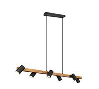 TRIO, Suspension, Marley 6xGU10, max.35,0 W Corps: Métal, noir mat L:115,0cm, L:20,0cm, H:150,0cm IP20,Sans illuminant,Réglable en hauteur