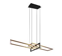 TRIO, Suspension, Salinas incl. 1 x LED,SMD,34,0 Watt,3000K,4200 Lm. Corps: Métal, Laiton mat L:110,0cm, L:40,0cm, H:150,0cm Réglable avec interrupteur,IP20,Réglable en hauteur,Non variable