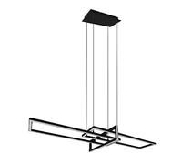TRIO, Suspension, Salinas incl. 1 x LED,SMD,34,0 Watt,3000K,4200 Lm. Corps: Métal, noir mat L:110,0cm, L:40,0cm, H:150,0cm