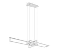 TRIO, Suspension, Salinas incl. 1 x LED,SMD,34,0 Watt,4000K,4400 Lm. Corps: Métal, blanc mat L:110,0cm, L:40,0cm, H:150,0cm Réglable avec interrupteur,IP20,4000K,Réglable en hauteur,Non variable