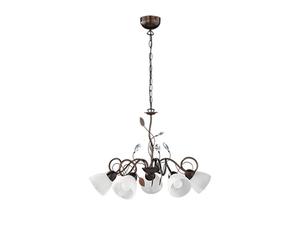 Trio Traditio Authentique Plafonnier Suspendu À 5 Bras Multiples, Rouille Antique