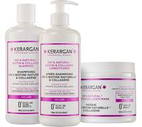Trio Volumisant Shampoing, Après-Shampoing & Masque À La Biotine & Collagène - Pour Cheveux Plats, Fins Et Ternes - Sans Sulfate, Ogm, Silicone, Huile Minérale - 3x500ml+1x100ml[Z274]