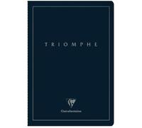 Triomphe PLATINUM cahier piqûre textile A4 96 pages ligné papier ivoire 90 g - Bleu