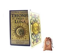 Trionfi Della Luna Tarot avec Guide,Trionfi Della Luna Tarot,with Bag,12X7 Family Game