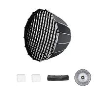 Triopo 23,6 pouces/60 cm Softbox parabolique Bowens Mount Soft Boxes avec Grille en nid d'abeille, Installation Rapide, pour Aputure 120d Light Dome Godox SL60w NEEWER RGB CB60 Bowens Mount Lights