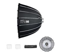 Triopo 35,4 pouces/90 cm Softbox parabolique Bowens Mount Soft Boxes, Installation Rapide, pour Aputure 120d Light Dome Godox SL60w NEEWER RGB CB60 et Autres Lampes Bowens Mount