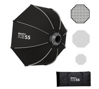 TRIOPO Boîte à lumière octogonale portable à montage Bowens : configuration rapide avec design pliable, compatibilité avec les lumières continues Bowens (K3-55 / 55 cm/21,6 pouces)