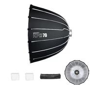 Triopo Boîte à lumière parabolique 27,5 pouces/70 cm Boîtes souples à montage Bowens, installation rapide, pour dôme lumineux Aputure 120d Godox SL60w NEEWER RGB CB60 et autres lampes à montage Bowens