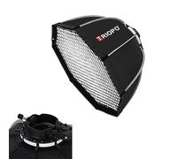 Triopo KX65 Softbox 25,6 pouces/65 cm avec Grille en nid d'abeille, boîte à lumière octogonale pour Photographie Godox V1 AD200Pro Flash à tête Ronde SpeedliteSoft Box diffuseur de lumière