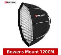 Triopo Photo Portabe Bowens Mount Octagon parapluie boîte à lumière + grille en nid d'abeille boîte souple extérieure pour Flash - Type K2 120 with Gird
