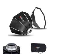 Triopo Softbox 21.6in/55cm Octagon Soft Boxes Quick Release, Bowen Mount Parapluie Photographie Softbox Modificateur Diffuseur de lumière pour Bowen Mount Flash Speedlight LED Video Light (K2-55)