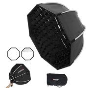 Triopo Softbox 35,4 pouces/90 cm avec Grille en nid d'abeille, boîte à lumière octogonale pour Photographie Godox V860 V850 TT600 TT685II YN560 III IV JY-680A, etc. Flash Speedlite Soft Box (KS2-90)