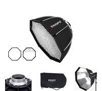 Triopo Softbox Boîtes Souples octogonales 25,6 pouces/65 cm avec Grille en nid d'abeille, modificateur de boîte à lumière Bowen Mount Parapluie à dégagement Rapide pour Bowen Mount Monolight (K2-65)