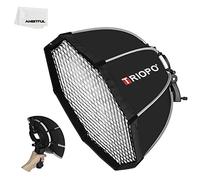 Triopo - Tableau photo - Speedlite Flash - Parapluie octogonal - Installation rapide - Boîte souple + grille en nid d'abeilles - Pour studio photo, prise de vue en extérieur (120 cm)