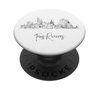 Trios-Rivieres Skyline Québec Souvenirs de voyage Paysage urbain PopSockets PopGrip Adhésif