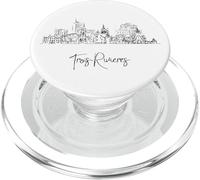 Trios-Rivieres Skyline Québec Souvenirs de voyage Paysage urbain PopSockets PopGrip pour MagSafe