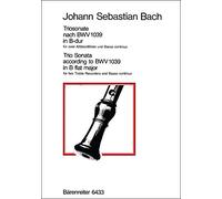 Triosonate Blockflöten Continuo B (Original G-Dur) BWV 1039-Nach der Sonate für Zwei Querflöten und Basso Continuo.Spielpartitur, Stimmensatz [Import]