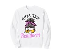 Trip Benidorm Espagne Chignon à Cheveux désordonnés pour Filles Sweatshirt