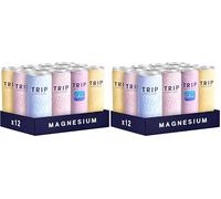 Trip Mindful Blend, boisson légèrement pétillante aux adaptogènes, mocktail avec 120mg de magnésium, crinière de lion et L-théanine, sans sucres ajoutés végétalienne, assortiment de saveurs - 12x250ml