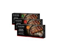 Tripack de Côtes de Porc assorties Salumi Pasini | Goûts Romarin, BBQ et épicé | Facile et rapide à cuisiner | 3 x 420 g