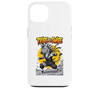 Tripe and Swipe Funny Zebra Kung Fu Martial Arts Cartoon Coque pour iPhone 13