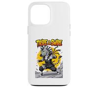 Tripe and Swipe Funny Zebra Kung Fu Martial Arts Cartoon Coque pour iPhone 13 Pro Max