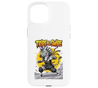 Tripe and Swipe Funny Zebra Kung Fu Martial Arts Cartoon Coque pour iPhone 15