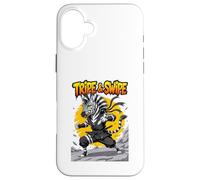 Tripe and Swipe Funny Zebra Kung Fu Martial Arts Cartoon Coque pour iPhone 16 Plus