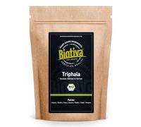 Triphala en poudre bio 1000g (2x500g) - Amalaki, Haritaki, Bibhitaki - Triphala ayurvédique bio - Conditionné et contrôlé en Allemagne - 100% végan- Biotiva