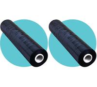 Triplast 400 mm x 250 m film étirable pour palette - Noir (Lot de 2)