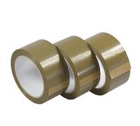 Triplast 48 mm x 66 m Heavy Duty Vinyl PVC Parcel Packing Tape - Buff Brown (Pack of 12)