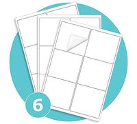 Triplast TPA4L0060010 Lot de 10 feuilles d'étiquettes A4 multi-usages - 6 étiquettes par feuille (99 x 93 mm chacune) faciles à décoller - Blanc - Étiquettes d'adresse pour imprimante jet d'encre et