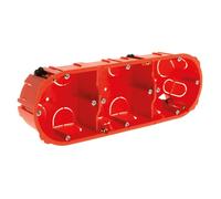 Triple boîte d'encastrement placo horizontale entraxe 71 mm - Zenitech