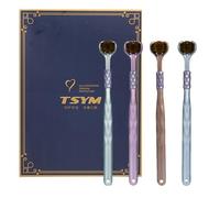 Triple brosse à dents de voyage - Outil de nettoyage des dents compact, tête à poils multi-angles, appareil de santé avancé de 12 g, innovation en matière de soins des dents, kit d'entretien familial