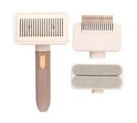 Triple brosse de toilettage pour animaux de compagnie, peigne démêlant multifonction pour chien, toilettage efficace et contrôle de la chute, poils doux et confortables, 19 x 8 cm, pour chats et