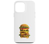 Triple Burger Fromage Fondu Amateur Drôle Coque pour iPhone 13 Pro Max
