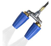 Triple Buse Turbo pour Nettoyeur À Haute Pression | Accessoire Rotatif Triple 360 Degrés avec Raccord Rapide 1/4 - Buse Turbo Rotative à 360 Degrés | pour Voiture Auto Intérieur Extérieur Garage