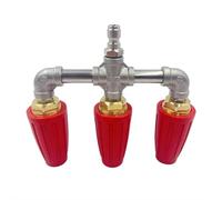 Triple buse turbo pour nettoyeur haute pression, pistolet à eau haute pression, buse rotative pour nettoyeur haute pression (orange)