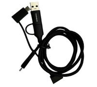 Triple câble de charge & donnees - THOMSON - USB-A + USB-C vers micro USB / Iphone/ USB-C - Longueur 1.5 m