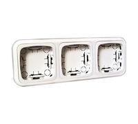 Triple cadre de surface de couleur ivoire, idéal pour encadrer des photos, des documents ou des œuvres d'art, ajoute élégance et protection.