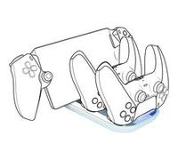 Triple chargeur BigBen pour console Playstation Portal et manettes DualSense PS5 Blanc
