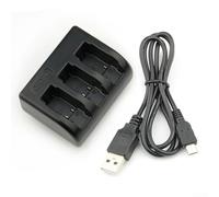 Triple chargeur de batterie pour Hero 5 6 7 8, chargement rapide USB avec boîtier en ABS, station d'alimentation portable pour voyage (chargeur)