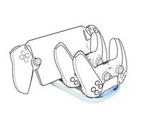 Triple chargeur BigBen pour console Playstation Portal et manettes DualSense PS5 Blanc Blanc E