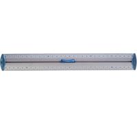Triple Décimètre Aluminium-Règle 30 Cm-Règle De Traçage En Métal-Embouts Anti-Bruit-Préhension Ergonomique-Double Graduation Avec Zéro Centré